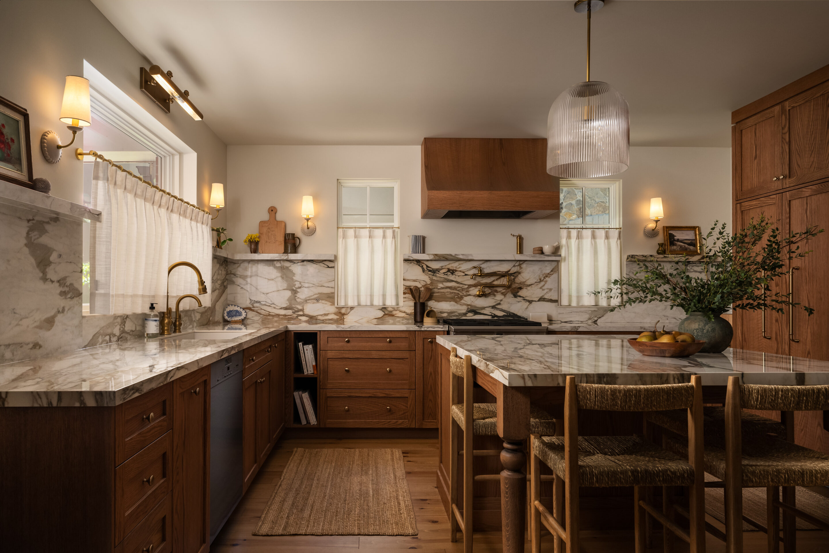 Warm wood kitchen renovation at Project Bellview in Burlington